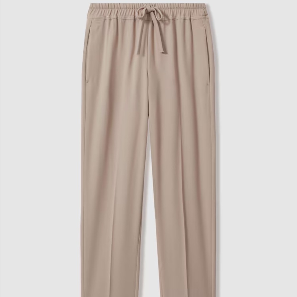 Reiss Hailey tapered Taupe Elastic Waist Pants - Picture 2 of 8